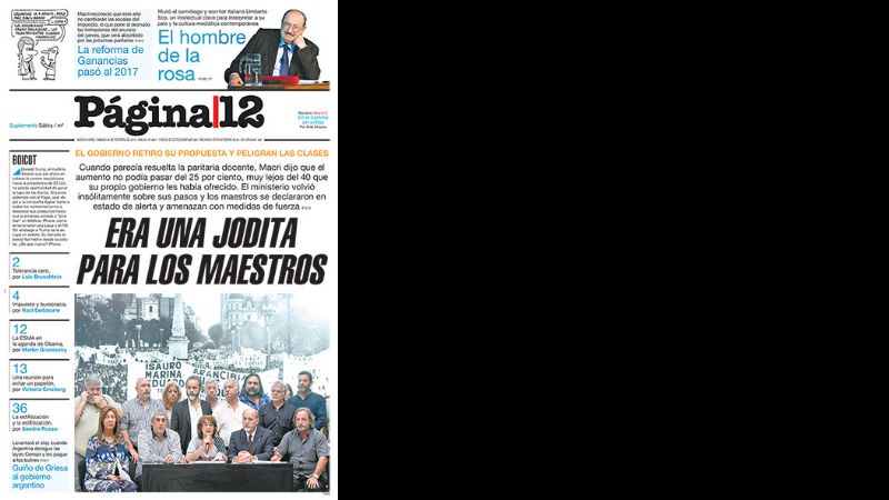 El 40 % de Bulrich “era una jodita para los maestros”