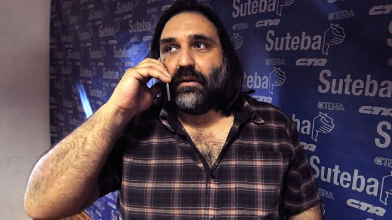 El dirigente docente Baradel denunció que amenazaron a sus hijos