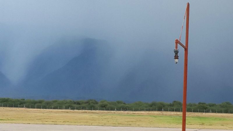 Tremendas fotos de la tormenta, tomadas en el Aeropuerto