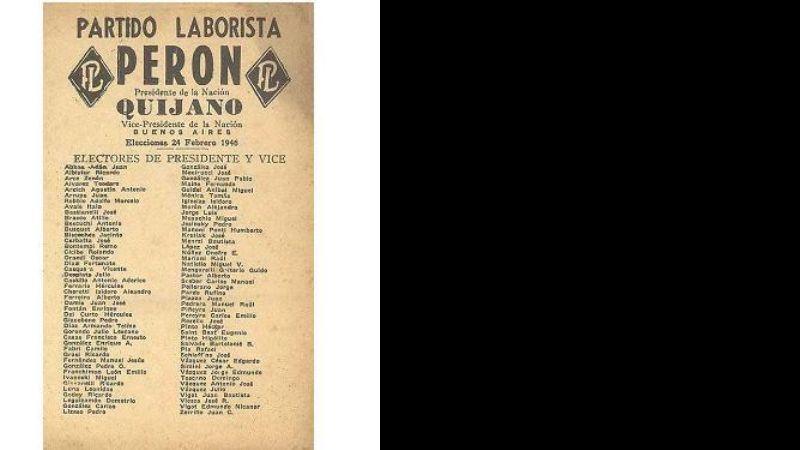 A 70 años del primer triunfo electoral del peronismo