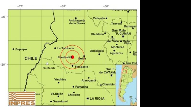 Fuerte sismo en San Juan y movimiento en Catamarca