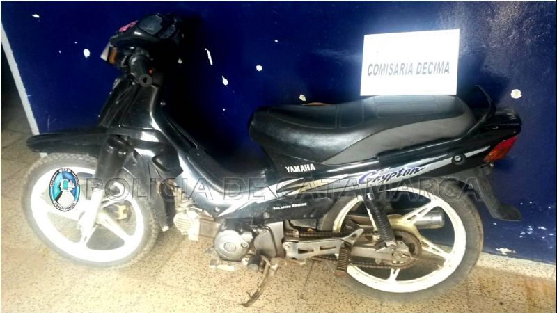 Recuperaron moto que fue robada en Valle Viejo