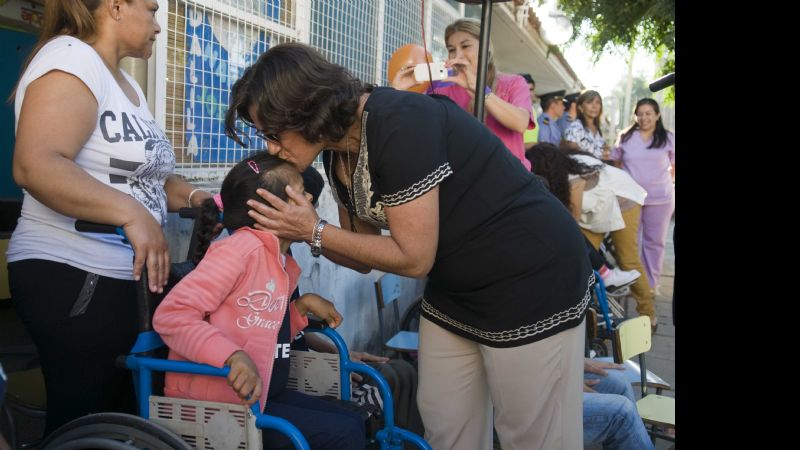 Lucía en la apertura de actividades del Centro Terapéutico Integral