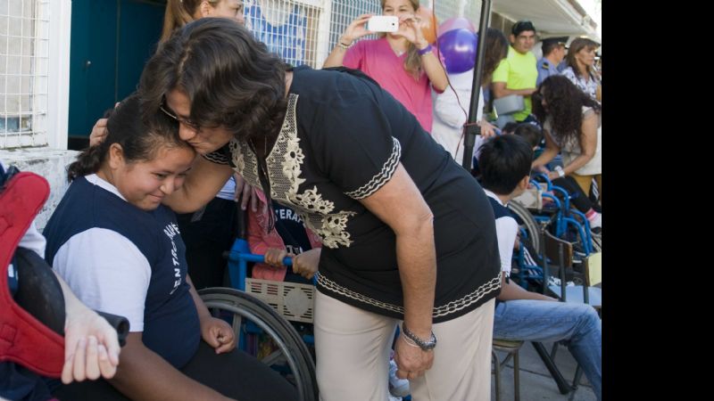 Lucía en la apertura de actividades del Centro Terapéutico Integral