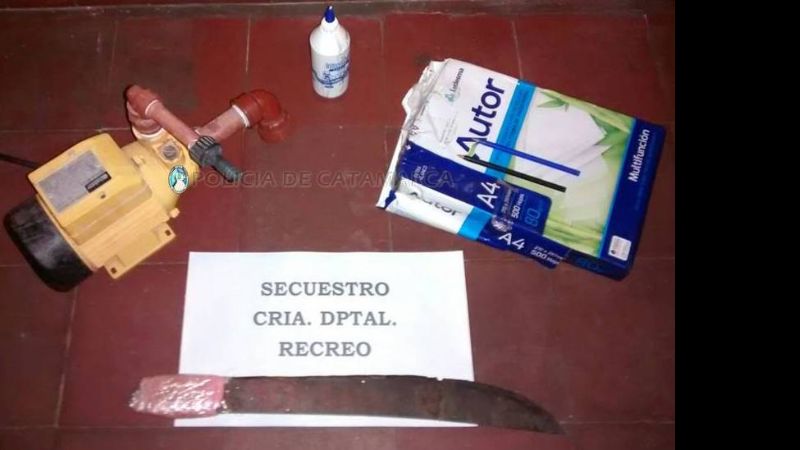 Recuperan en Recreo, elementos robados en una dependencia oficial