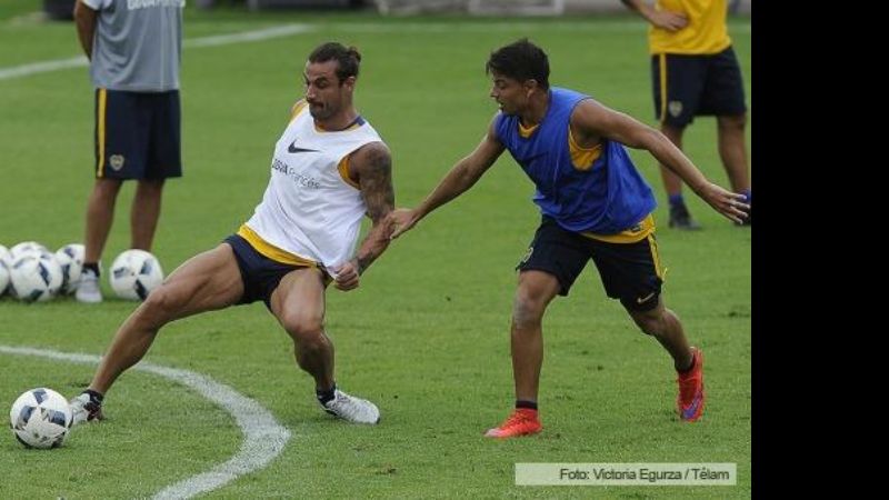 El delantero Daniel Osvaldo ya entrena con el plantel de Boca