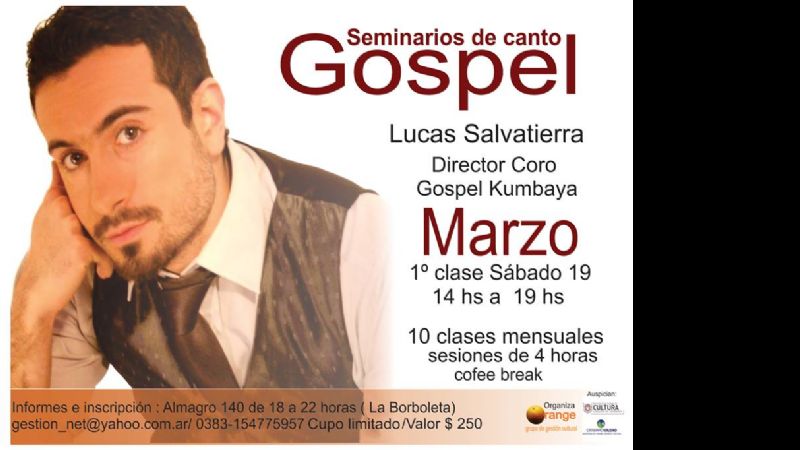 Continúan inscripciones para el seminario de Canto Góspel