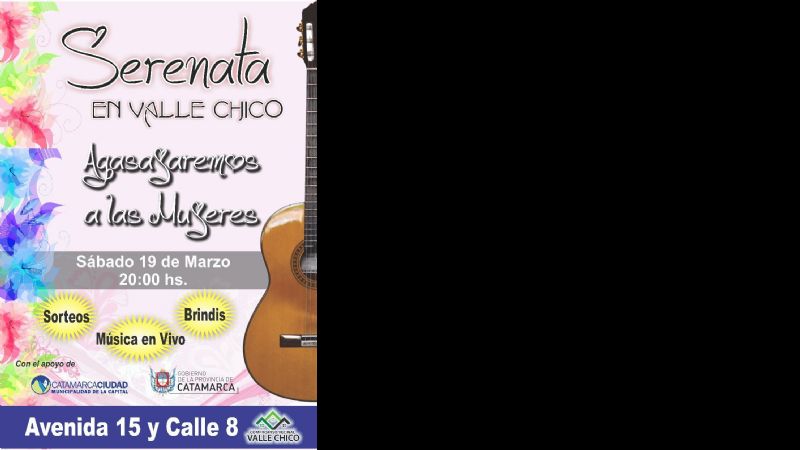 “Serenata en Valle Chico” para agasajar a las mujeres