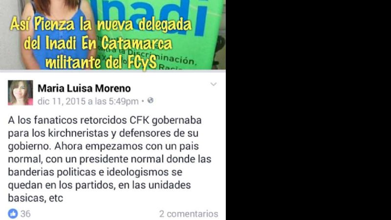 Repudian designación de Moreno en el INADI