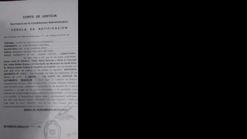 Capricho de Guaráz le saldrá caro al pueblo de Santa Rosa