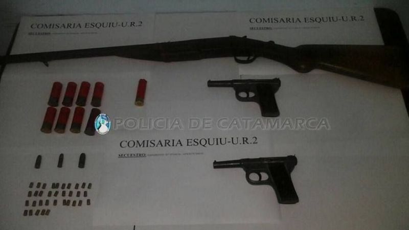 Tras un registro domiciliario secuestran armas de fuego