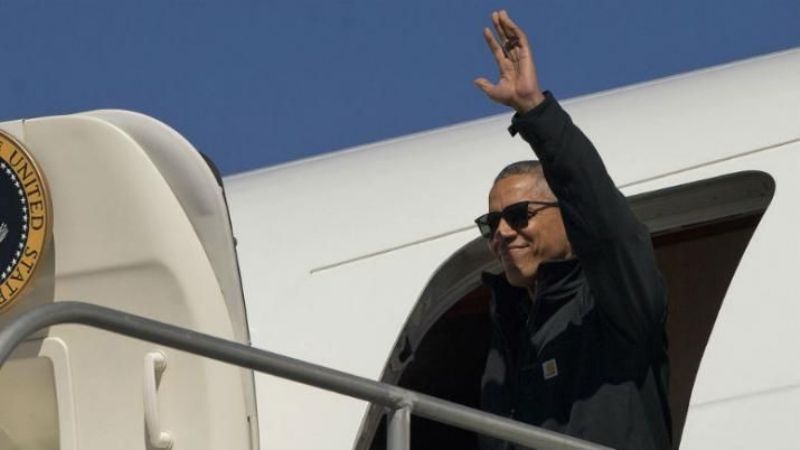 La familia Obama ya está en Bariloche para pasar el día