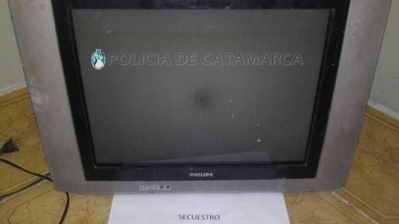 Tras una persecución aprehenden a un hombre y secuestran un televisor