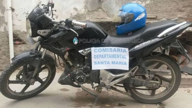Recuperan una moto en Santa María
