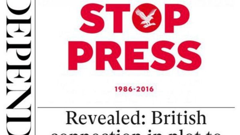 El diario The Independent publicó su última edición en papel