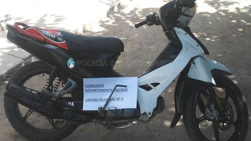 Recuperan moto robada en Recreo