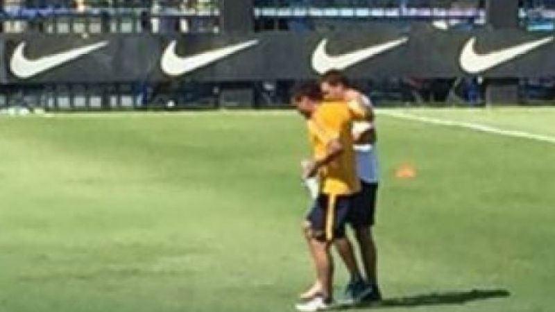 Osvaldo dejó la práctica por una nueva lesión en el pie derecho