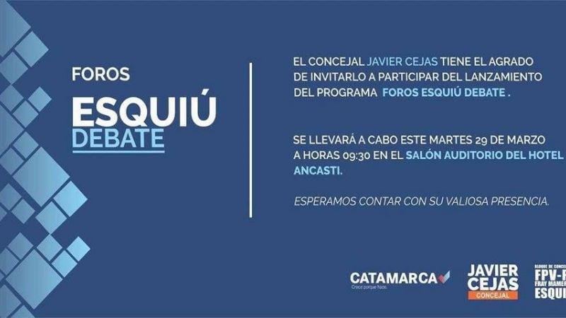 Lanzaron los foros "Esquiú Debate"