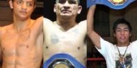CAMPEONES. Corzo (Superligero), Galván (Mediopesado y Pesado) y Chayle (Welter).