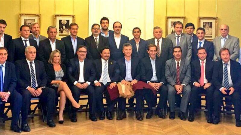 Jalil, con Mestre y Sáenz, acompañaron a Frigerio ante la prensa