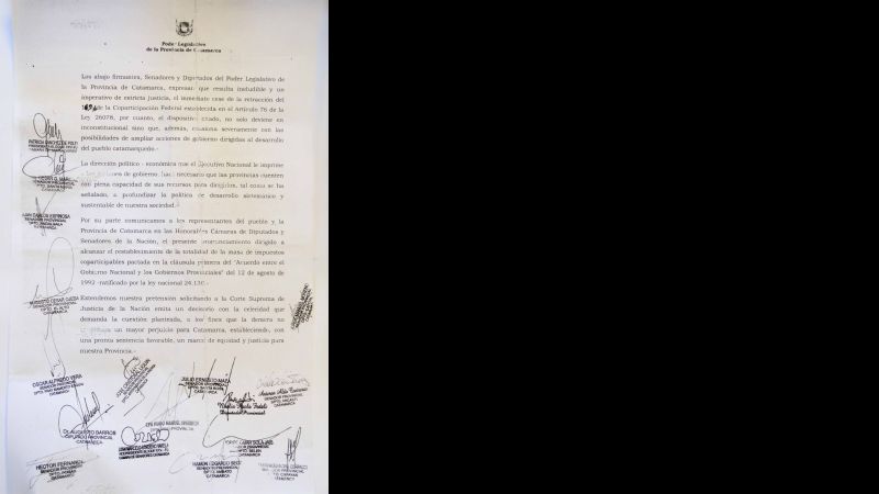 Pronunciamiento legislativo por la restitución del 16,9 %