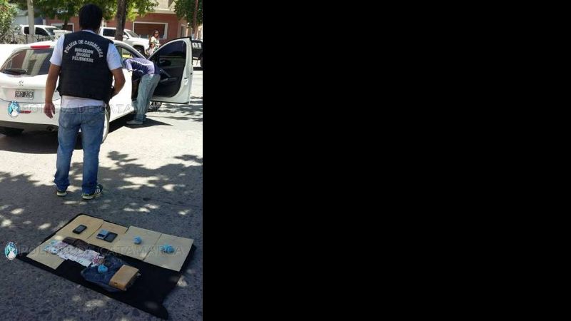 En pleno centro, incautan casi un kilo de marihuana