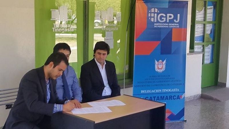 Delegación de Personería Jurídica en Tinogasta