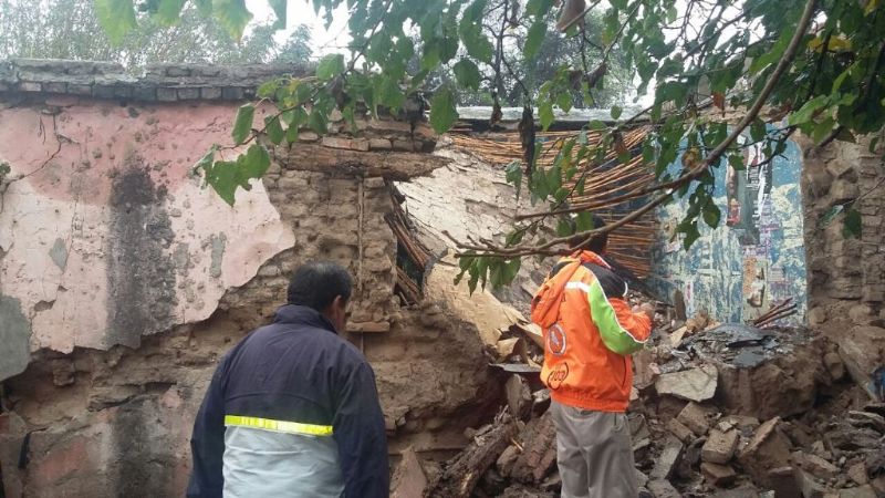 Se derrumbó el techo de una vivienda