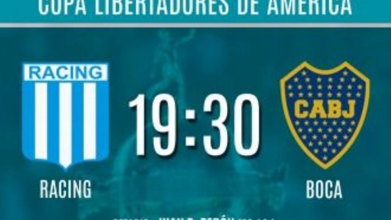 Racing y Boca en un duelo clásico, esta vez por la Libertadores