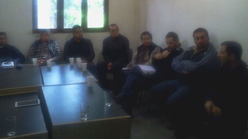 Autoridades policiales con integrantes de la Comisión Coordinadora Interinstitucional