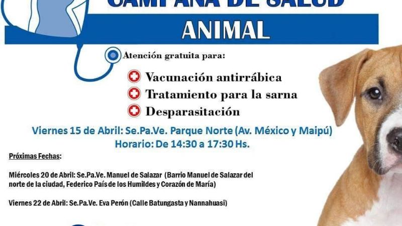 Campaña de vacunación antirrábica y desparasitación de mascotas