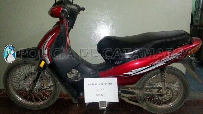 Secuestran una moto robada