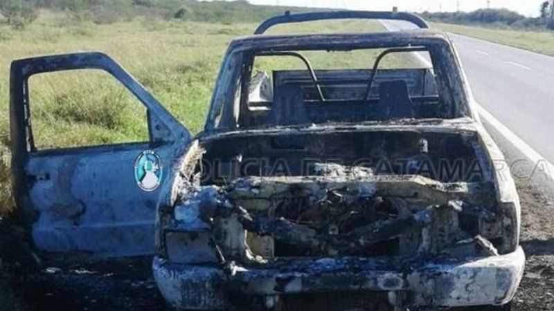 Se incendió una camioneta en San Antonio de La Paz