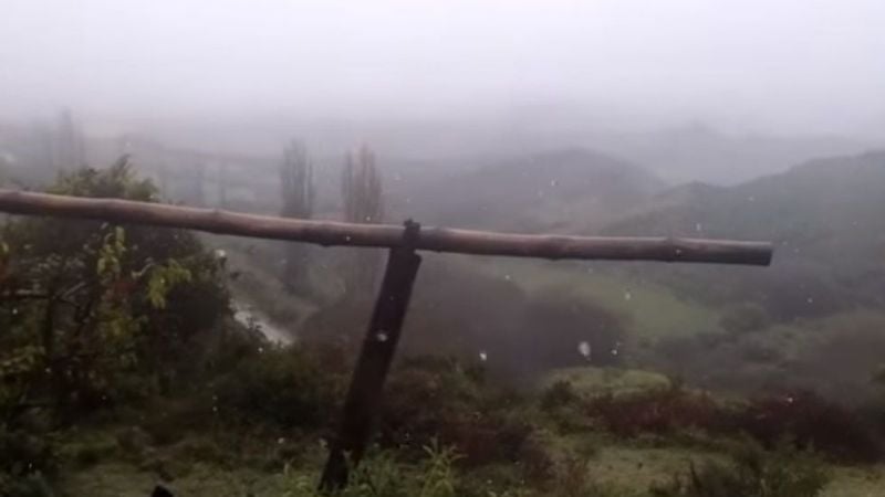 Nieva en varios puntos de la provincia