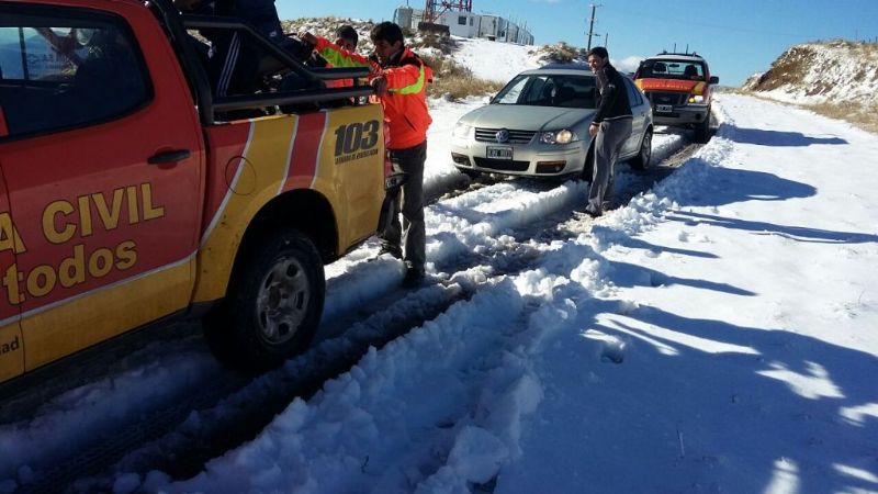 Rescate de Defensa Civil en el Cerro Ancasti