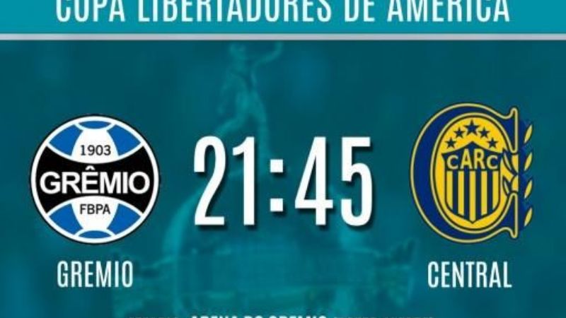 Rosario Central visita a Gremio por los 8vos. de de la Libertadores