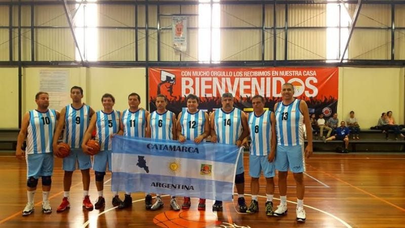 Argentina representada por Catamarca en 4tos. del Panamericano de Maxibasquet
