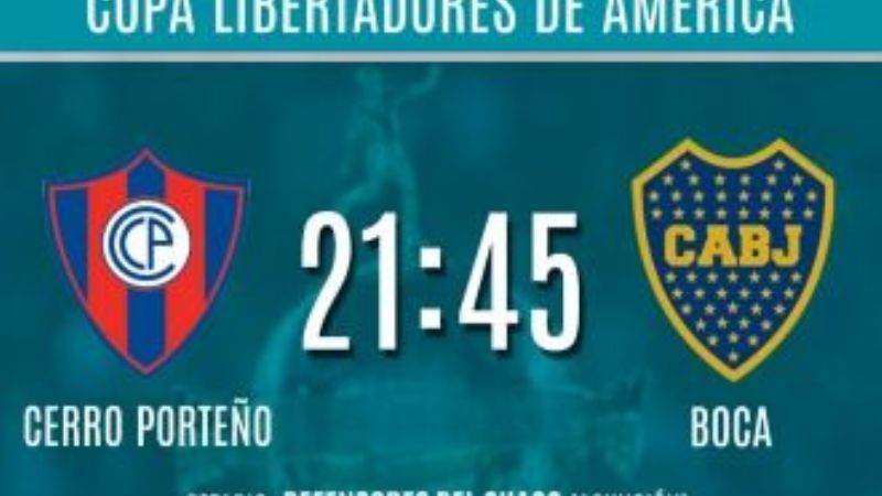 Boca  visita a Cerro Porteño por los 8vos. de final de la Copa
