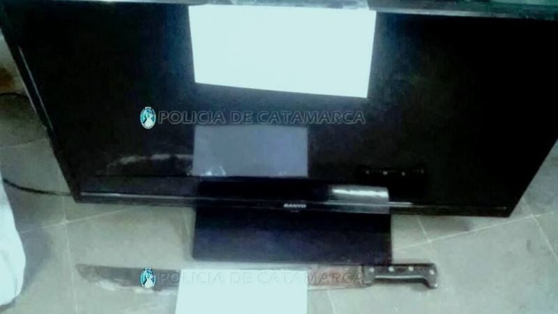 Robó un televisor y amenazaron con un machete a los policías