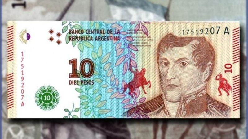 Entró en circulación el nuevo billete de diez pesos