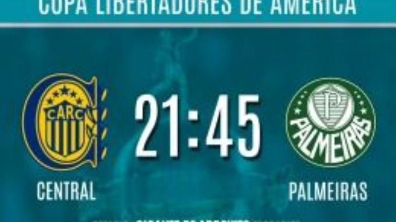 Rosario Central recibe al Palmeiras, para avanzar a 8vos. de final