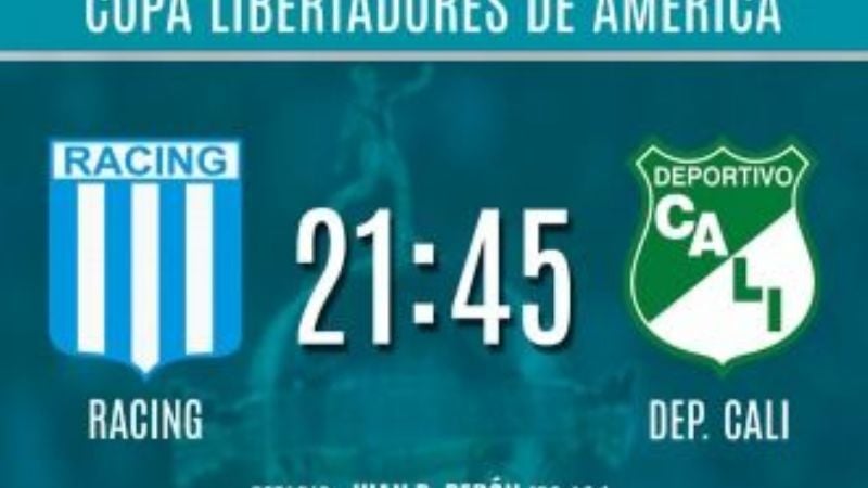 Racing define sus chances de clasificar frente al Deportivo Cali