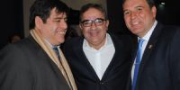 UNIDOS TRIUNFAREMOS. Rivera, Jalil y López Rodríguez, sonrientes; una de las señales del nuevo tiempo político.