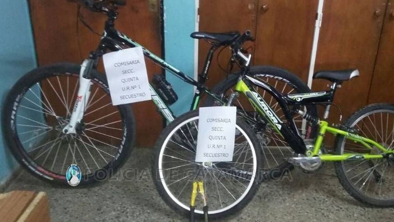 Secuestran dos bicicletas robadas