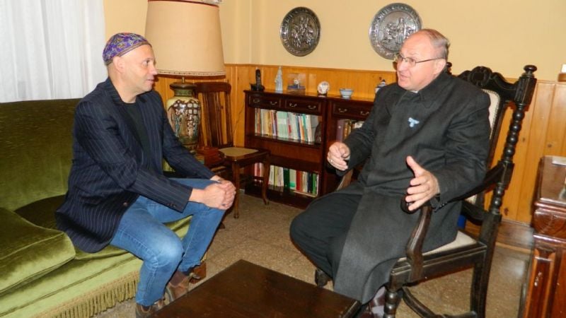 Urbanc con el rabino Sergio Bergman