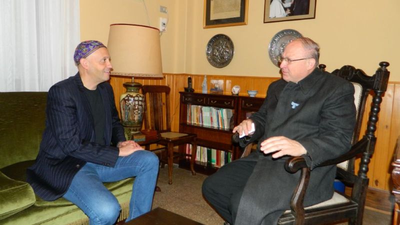 Urbanc con el rabino Sergio Bergman