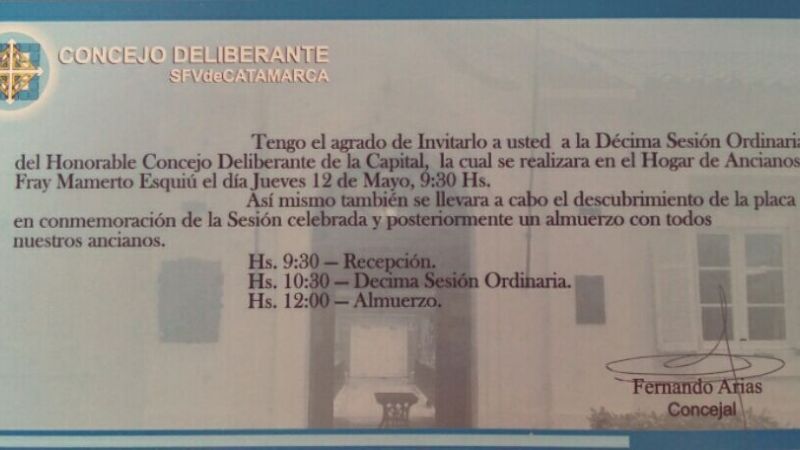 Concejales sesionan en el Hogar de Ancianos FME