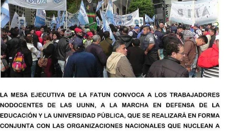 No docentes universitarios movilizados