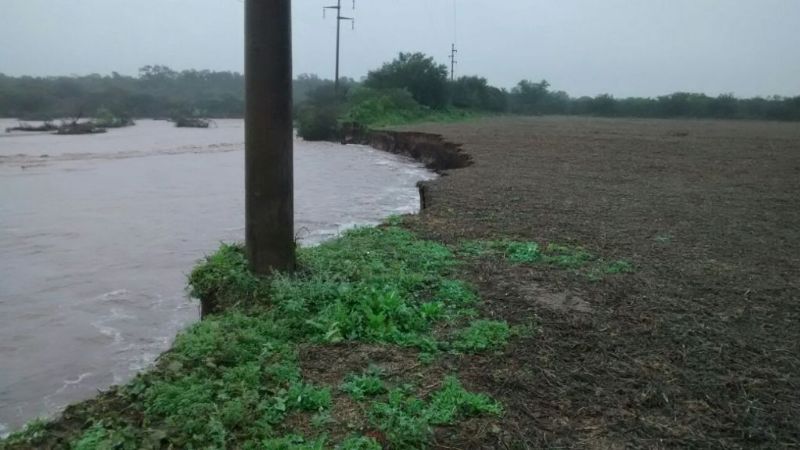 El río se llevó la linea de 33kw en Los Altos