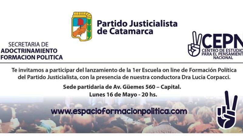 El PJ lanza la 1ra. Escuela on line de Formación Política